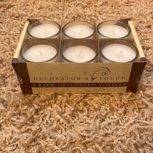 6 Pack Unscented Candles